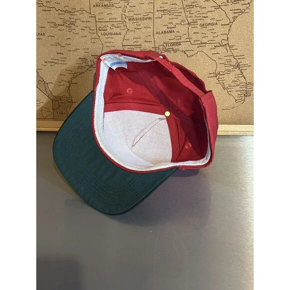Vintage FMC San Sun Snap Back Baseball Trucker Hat/Cap Red - Picture 6 of 9
